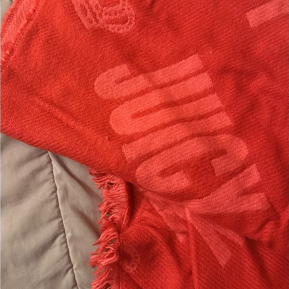 Juicy Couture Vibrant Red/Pink Reversible Shawl Scarf